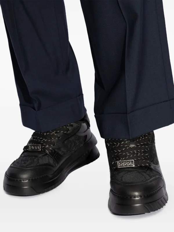 【関税込み】versace Barocco Odissea' sneakers Versace Barocco Odissea Sneakers | Black | FARFETCH