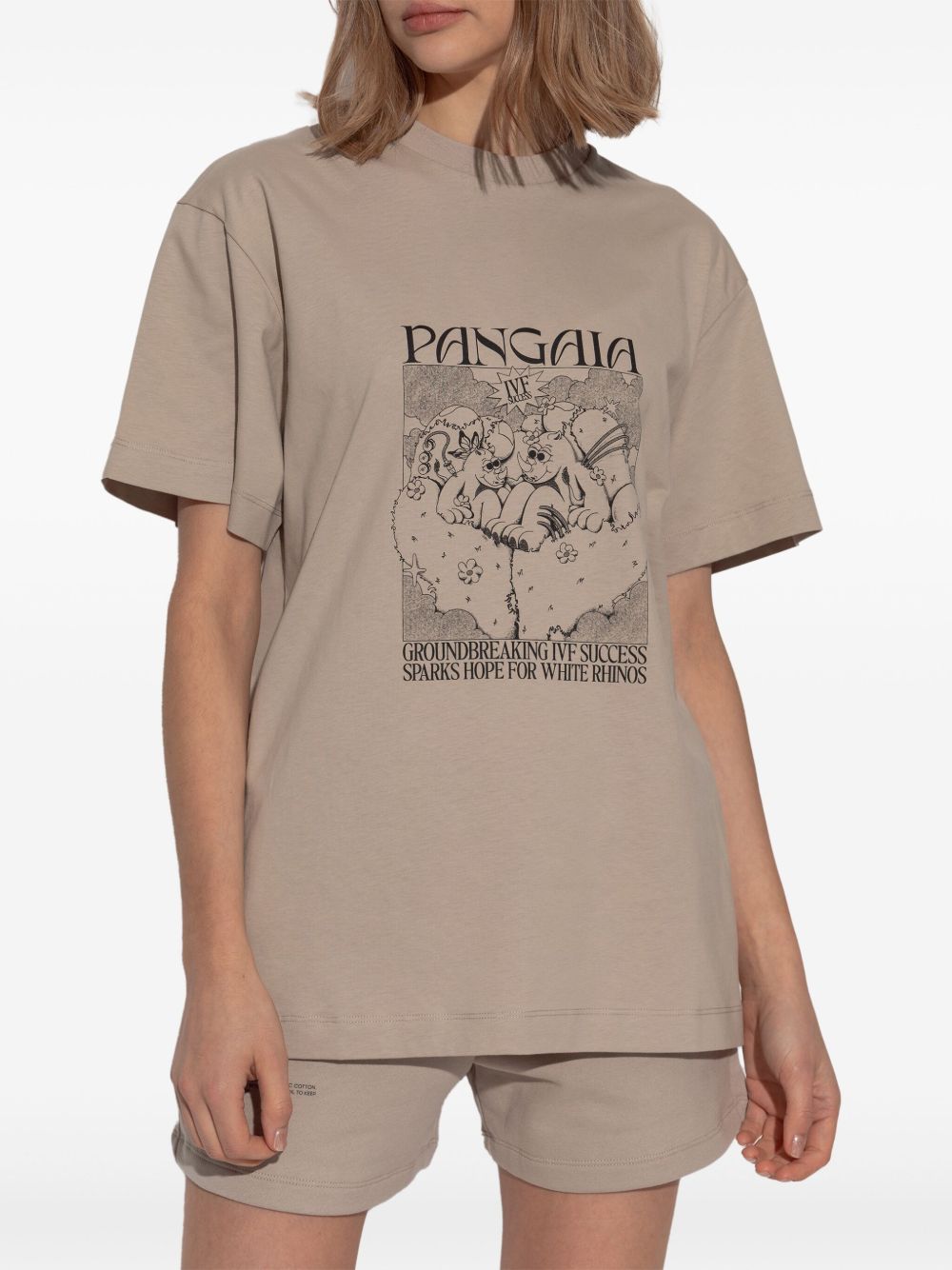 Pangaia organic cotton t-shirt - Beige