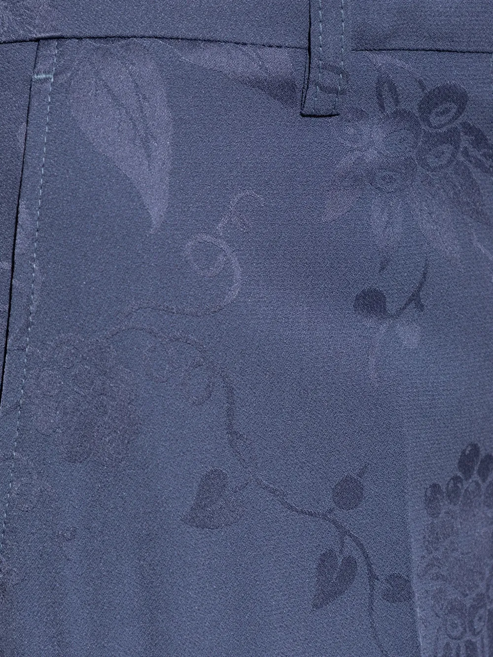 ETRO Broek met bloemenprint Blauw