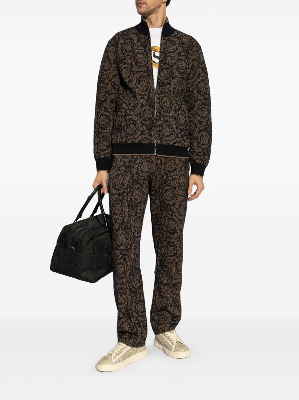 Versace Barocco-print track pants - Bruin