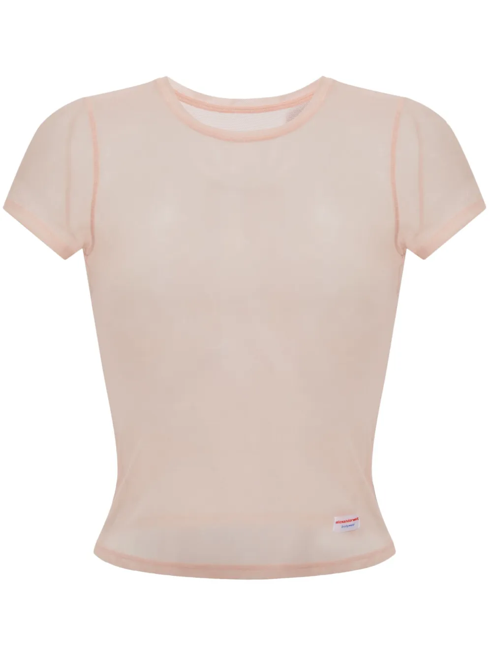 Alexander Wang Transparent Lingerie T-shirt In Pink