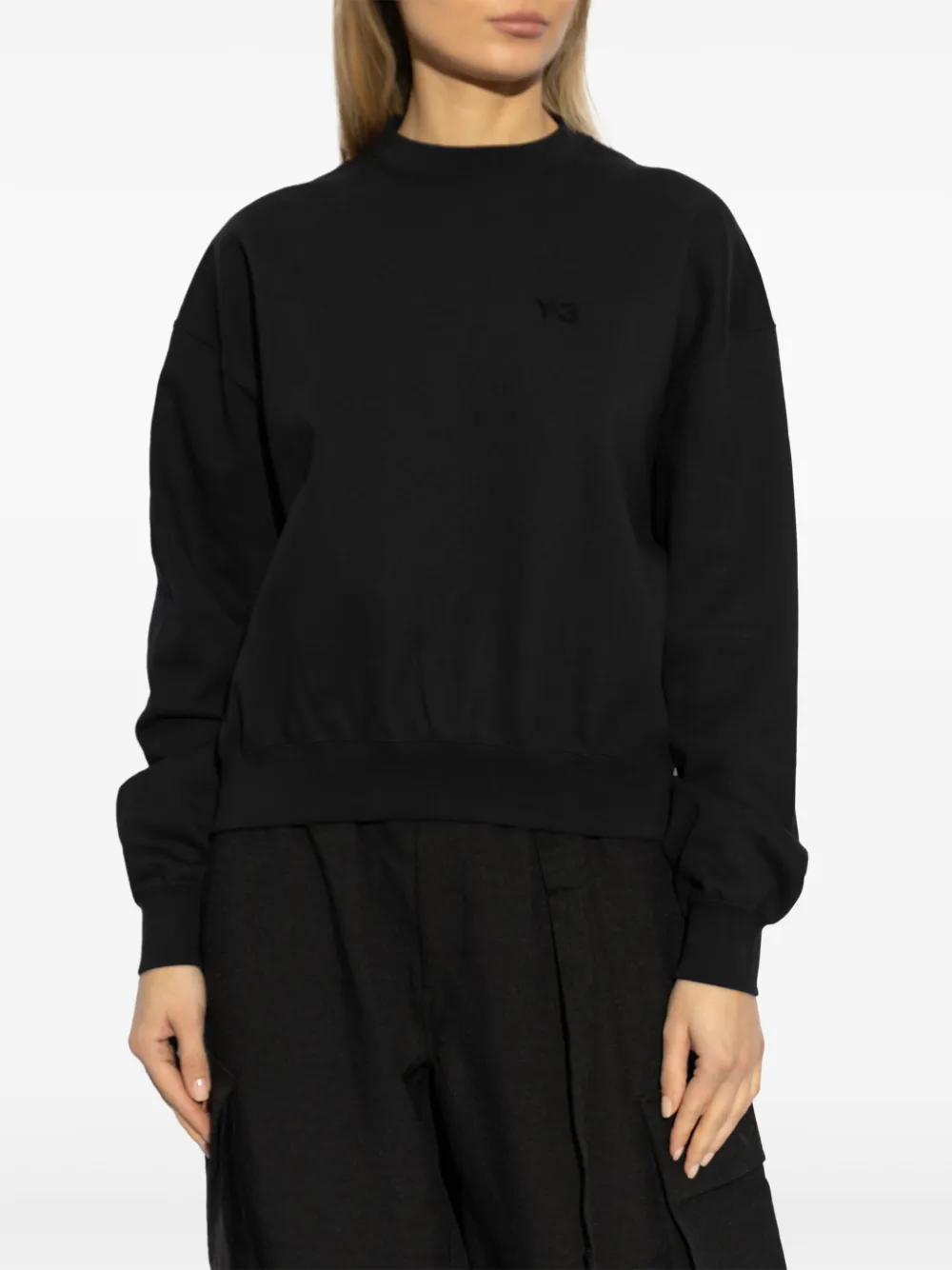 Y-3 Sweater met logoprint Zwart