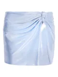 MISBHV metallic-finish mini skirt - Blue