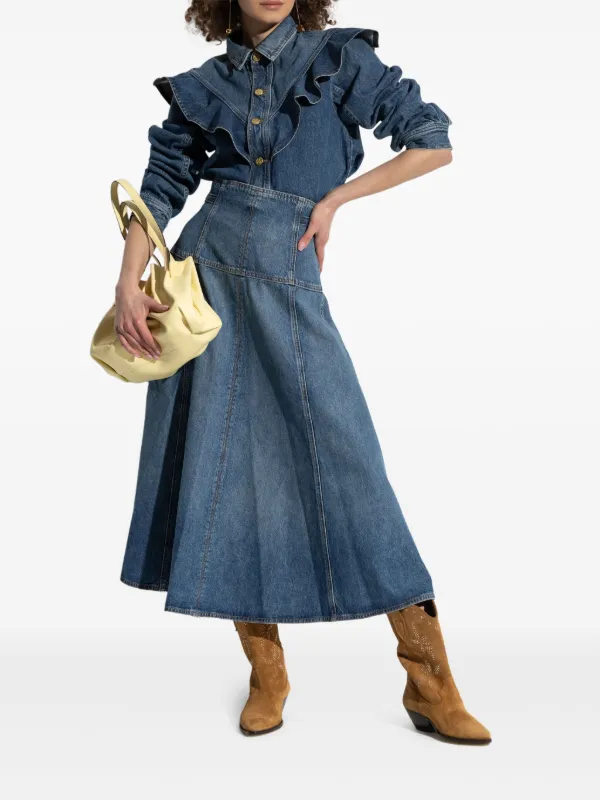 Ulla Johnson Brigette Skirt | Blue | FARFETCH