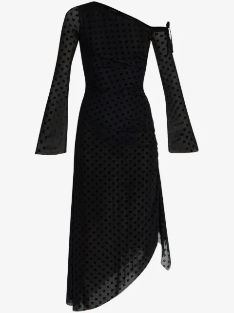 MISBHV robe mi-longue à logo floqué