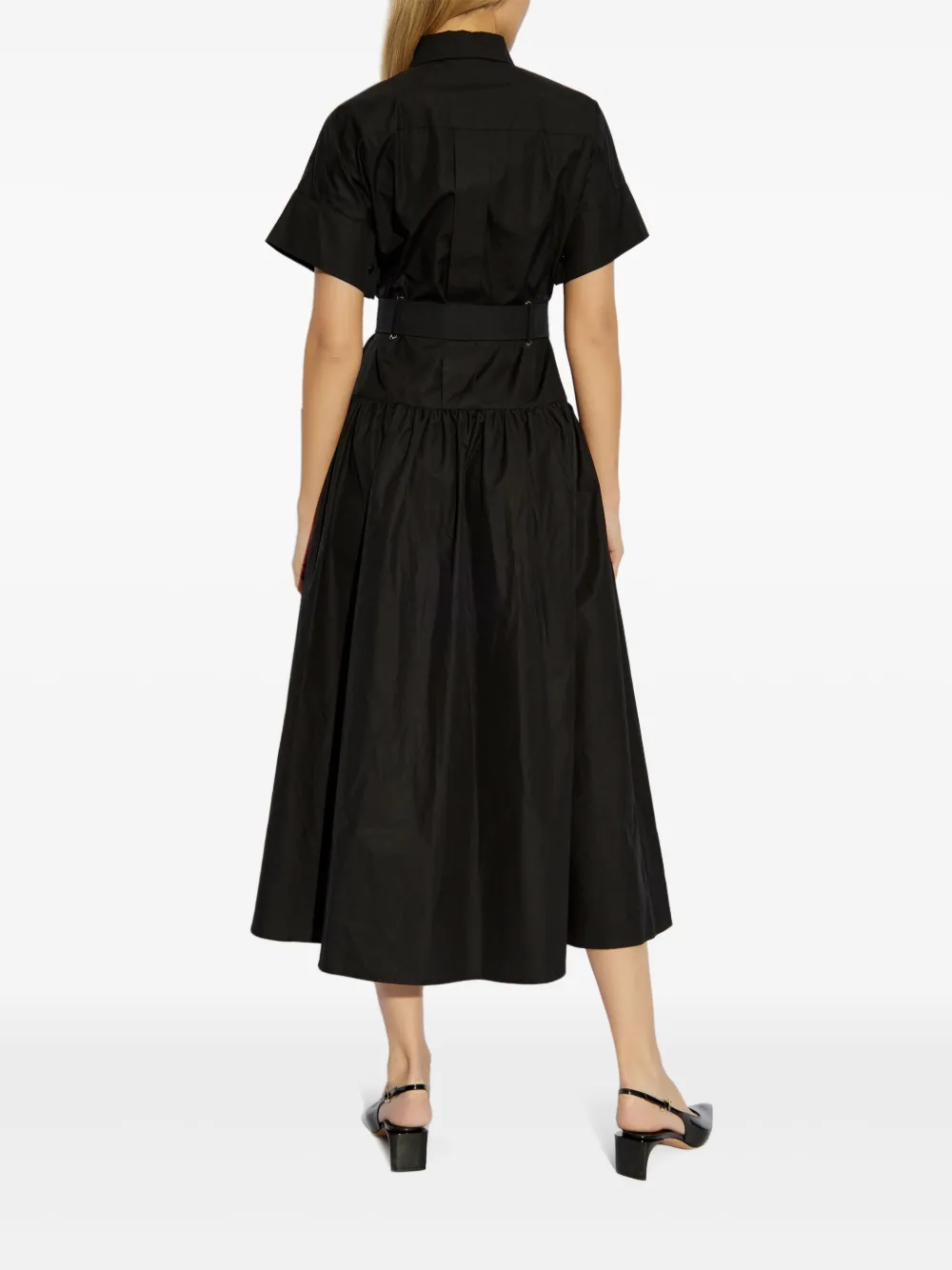 Max Mara Katoenen midi-jurk Zwart