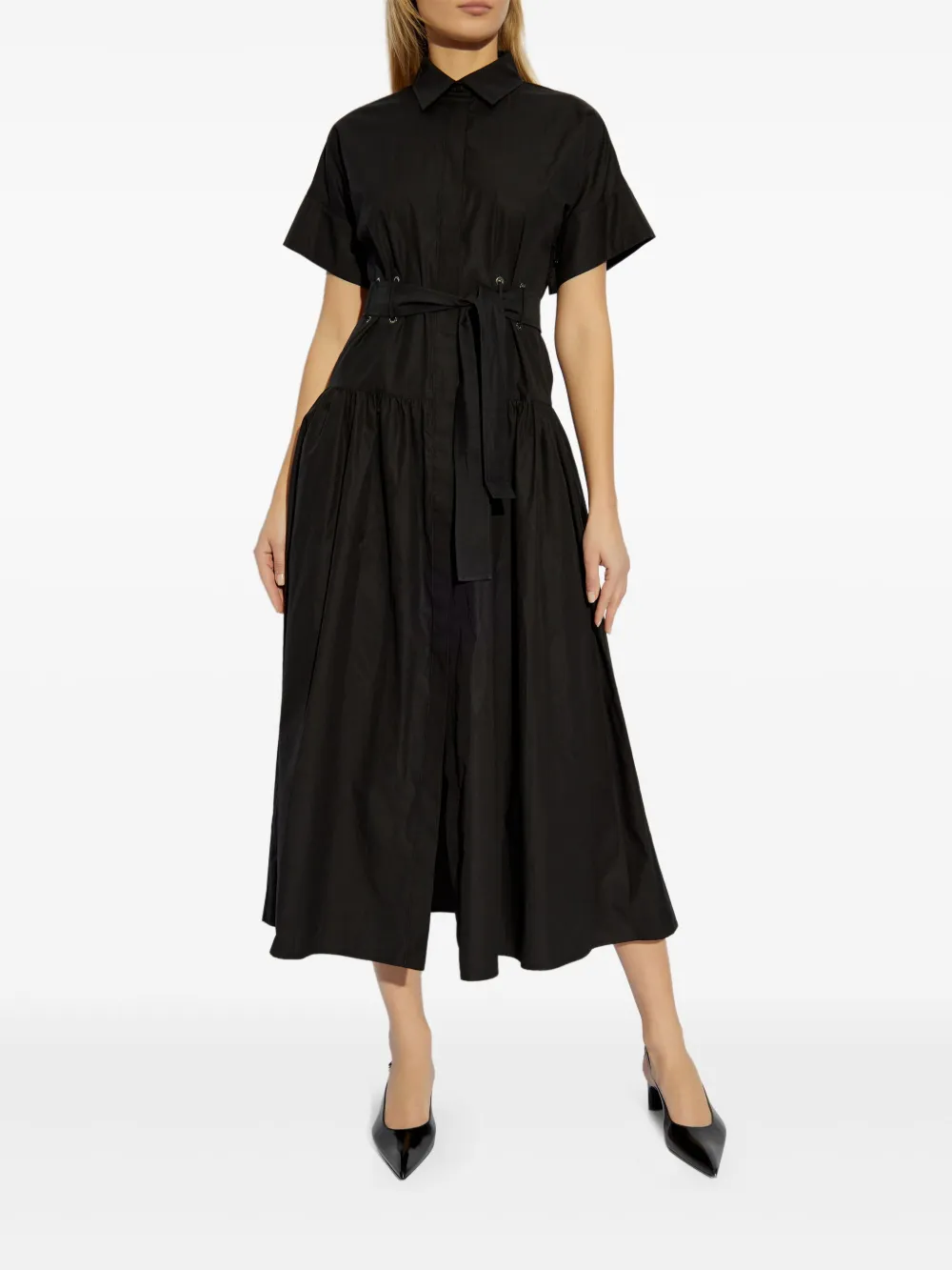 Max Mara Katoenen midi-jurk Zwart