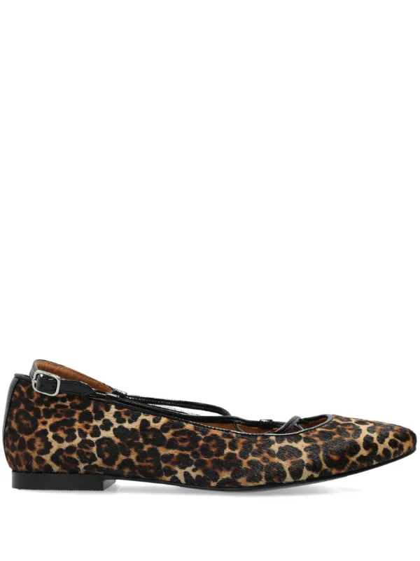 leopard-print Ballerina Shoes Brown FARFETCH VN