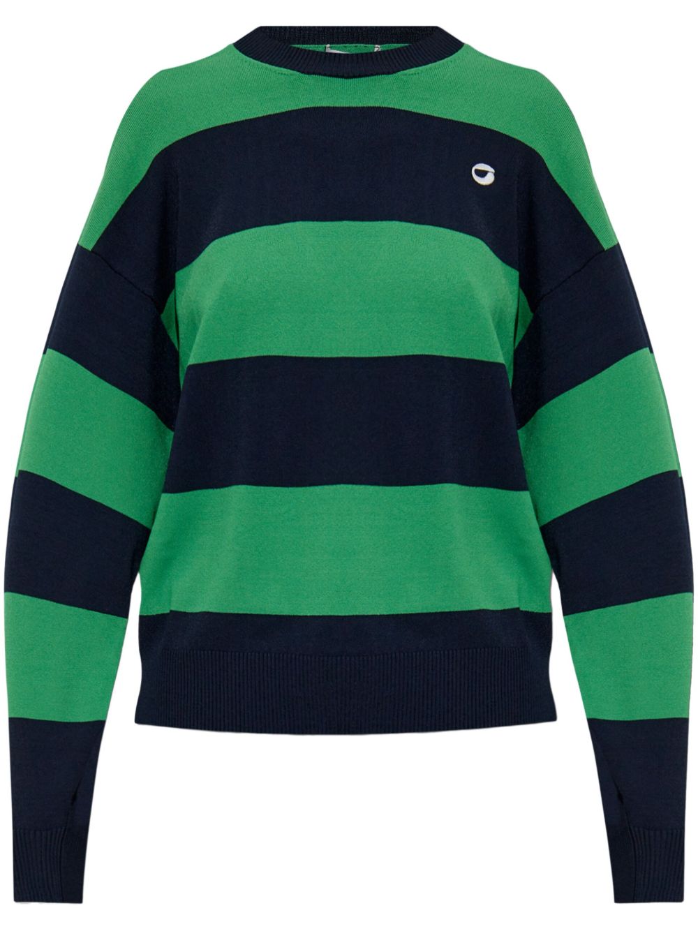 Coperni Striped Crew-neck Sweater In Green