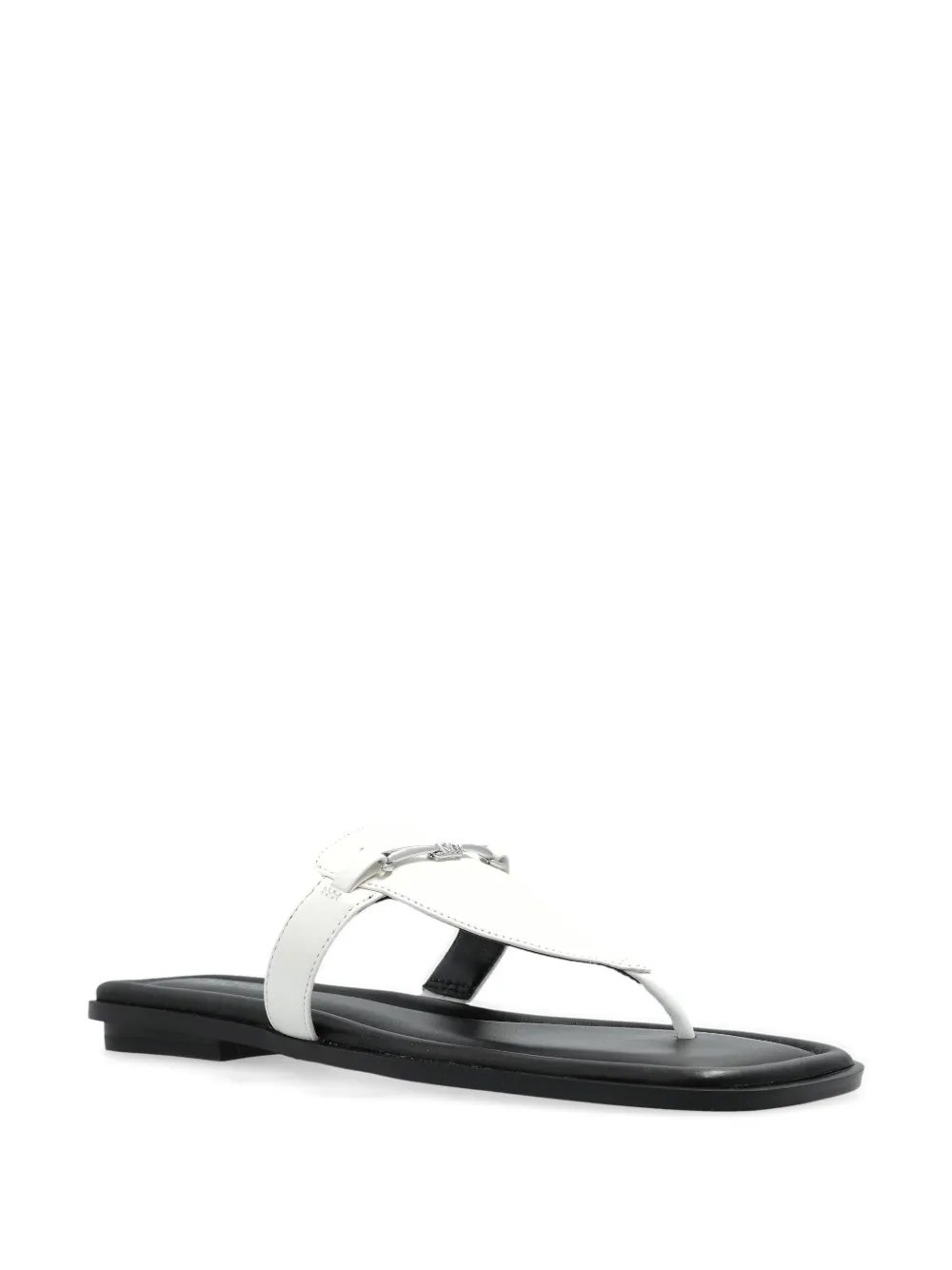Michael Kors logo-plaque flip-flops White