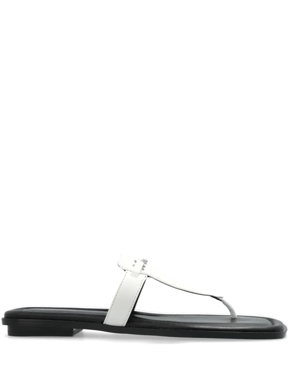 Michael Kors logo-plaque flip-flops White