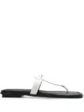 Michael Michael Kors logo-plaque flip-flops - White