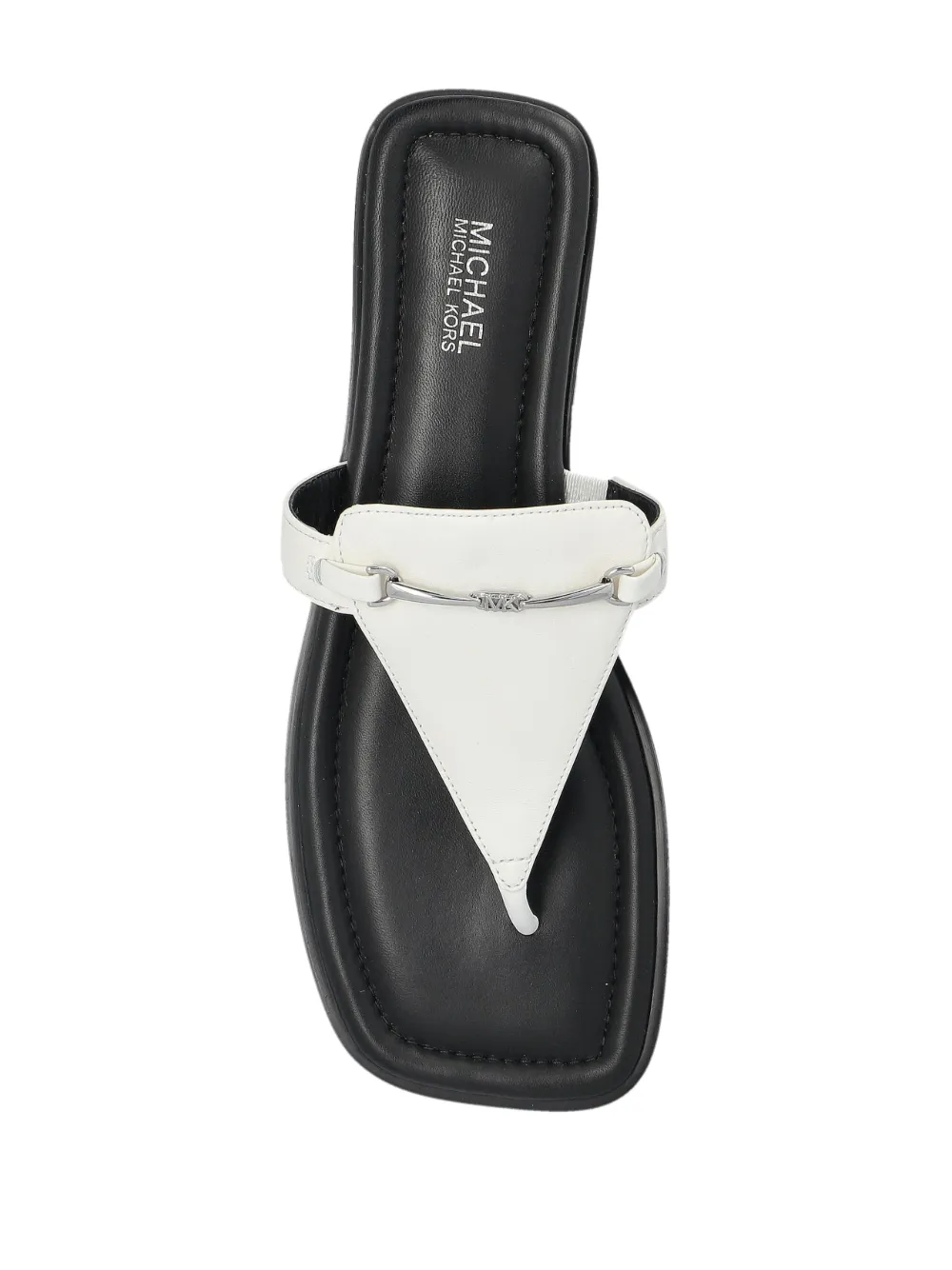 Michael Kors logo-plaque flip-flops White