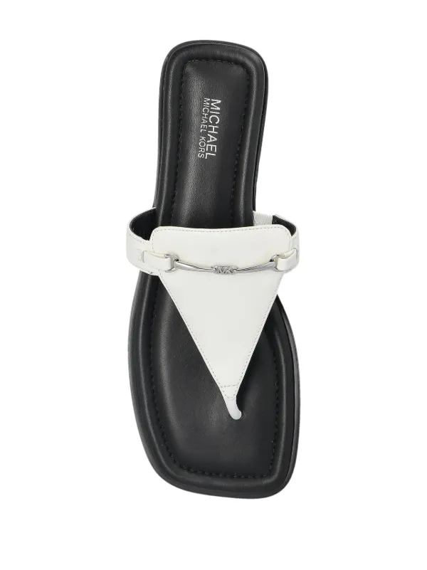 Michael Michael Kors logo-plaque flip-flops | White | FARFETCH JO