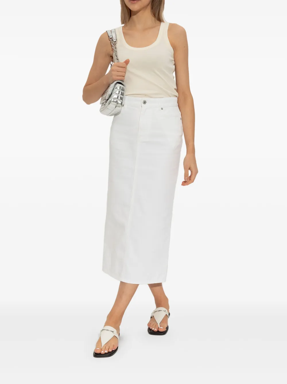 Michael Kors logo-plaque flip-flops White