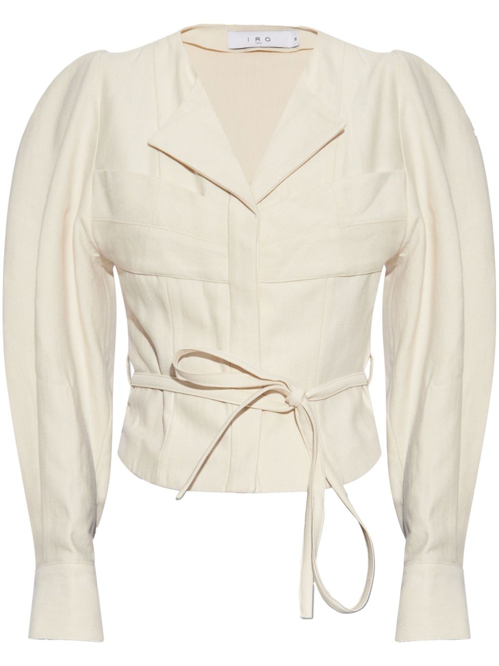 IRO blouse met V-hals Beige