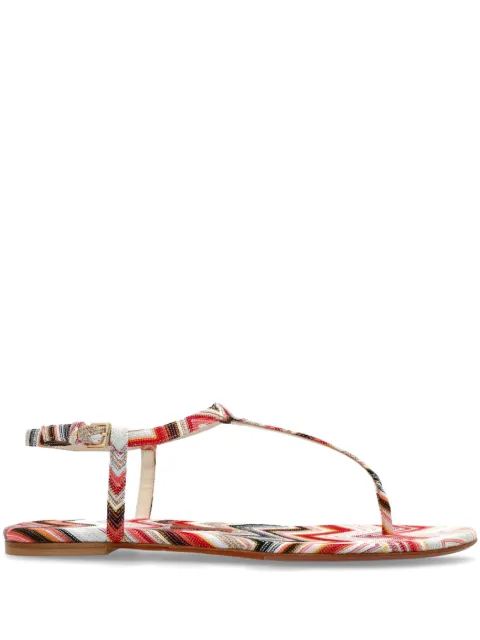 Missoni sandalias con motivo en zigzag