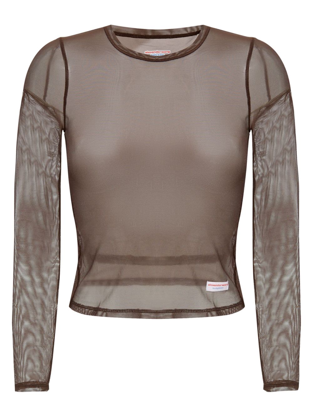 Alexander Wang long sleeve lingerie top - Brown