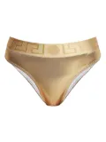 Versace metallic-effect bikini bottom - Gold