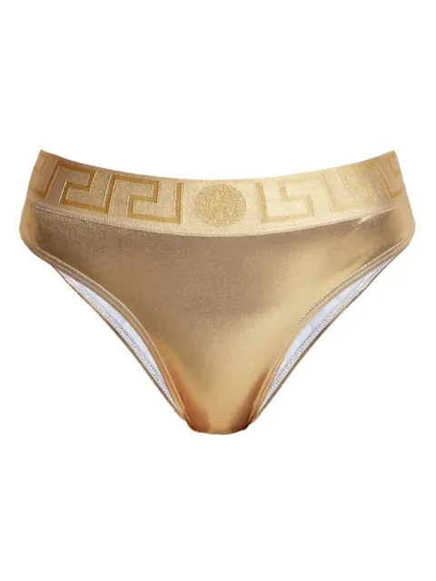 Versace metallic-effect bikini bottom