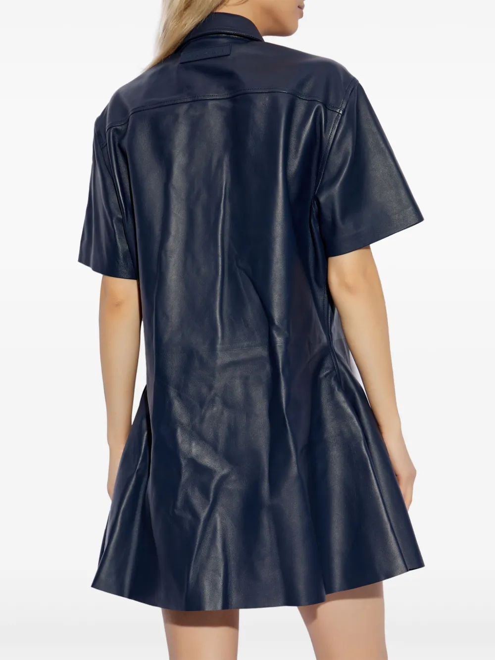 Marni Leren blousejurk Blauw