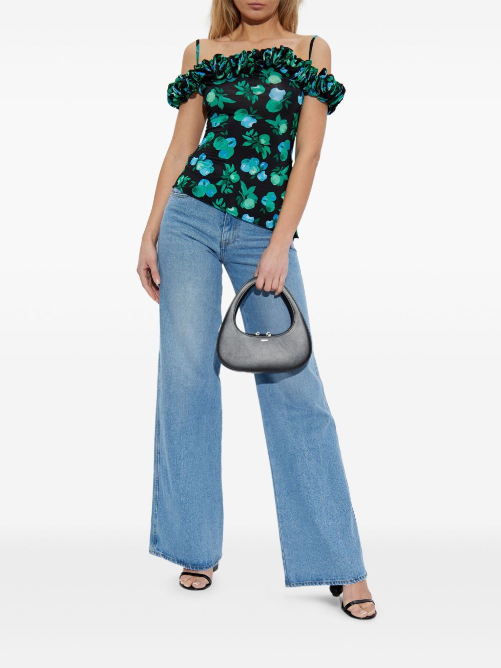 Coperni floral-print blouse - Zwart