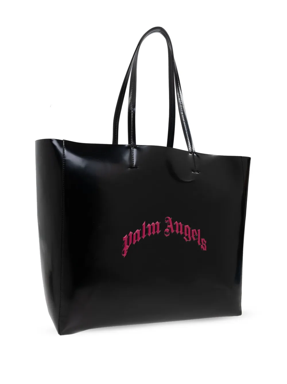Palm Angels Curved Logo shopper Zwart