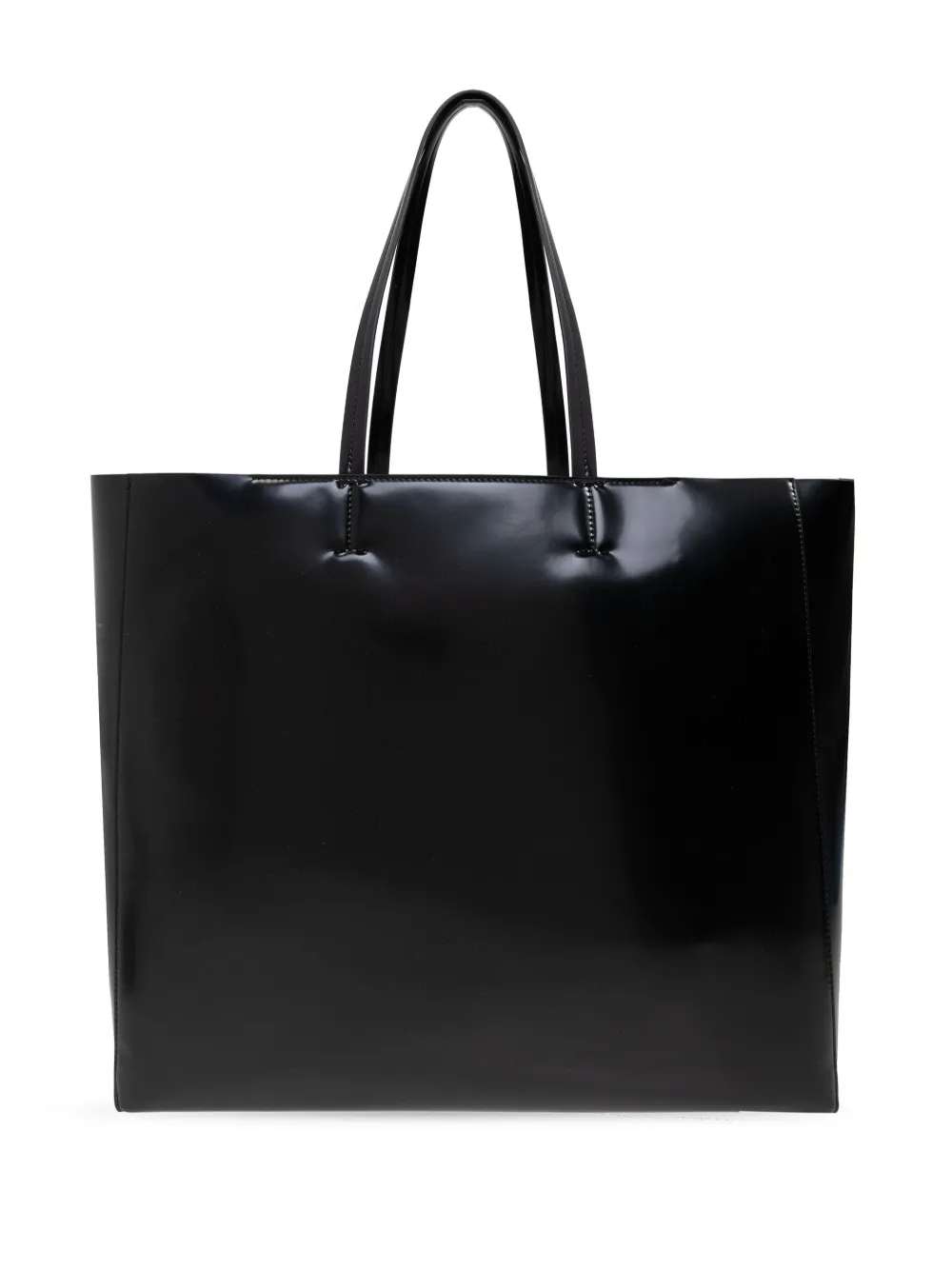 Palm Angels Curved Logo shopper Zwart