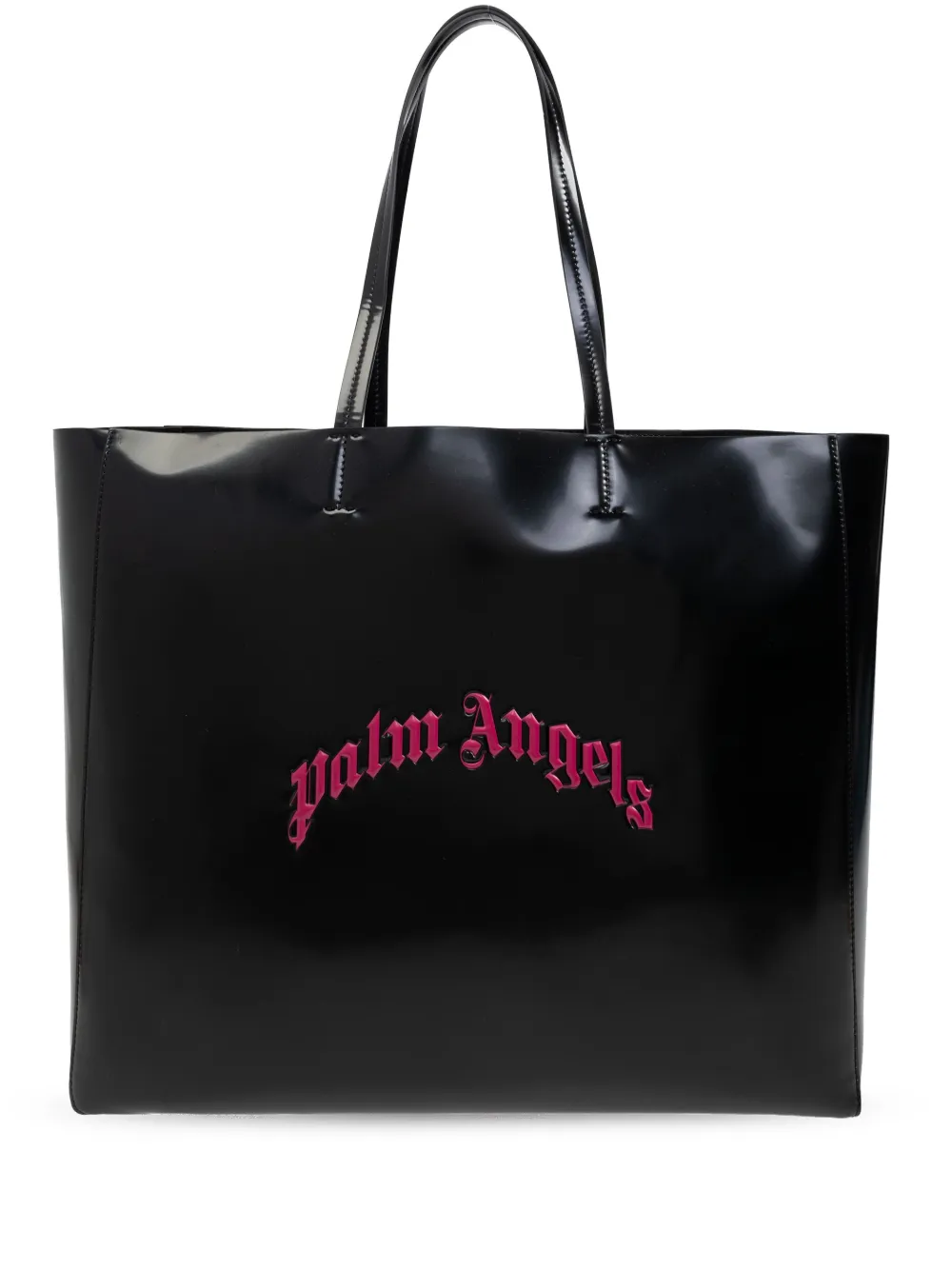 Palm Angels Curved Logo shopper Zwart