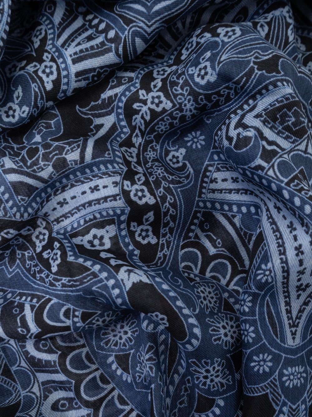 ETRO paisley-print scarf - Blauw