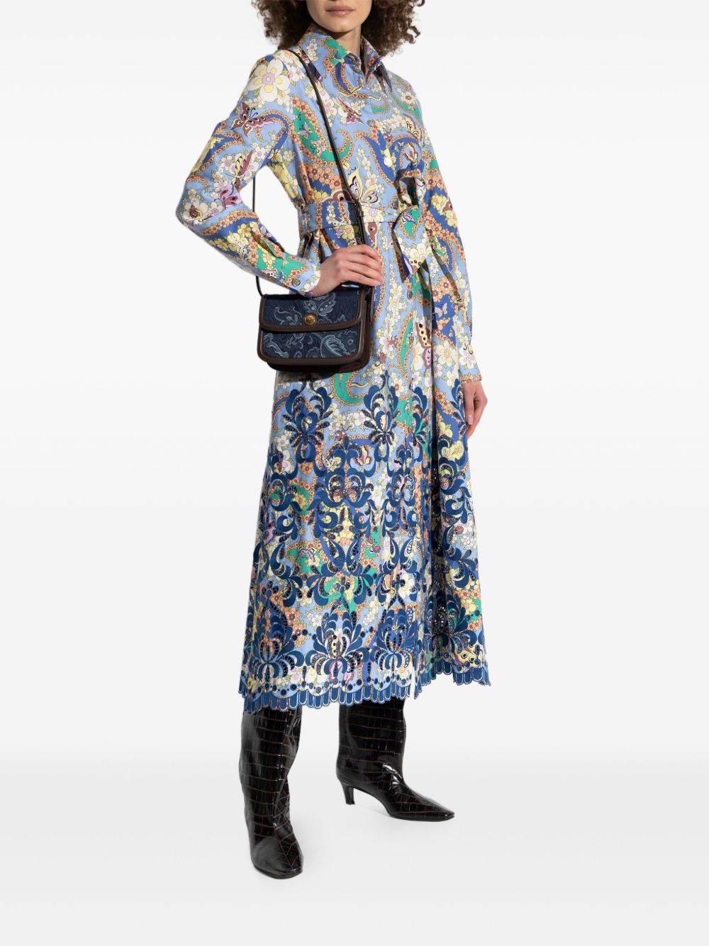 ETRO Midi-jurk met print - Blauw