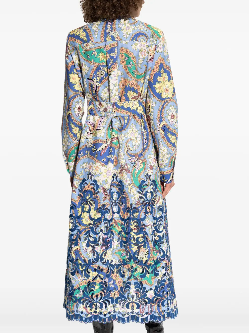 ETRO Midi-jurk met print Blauw