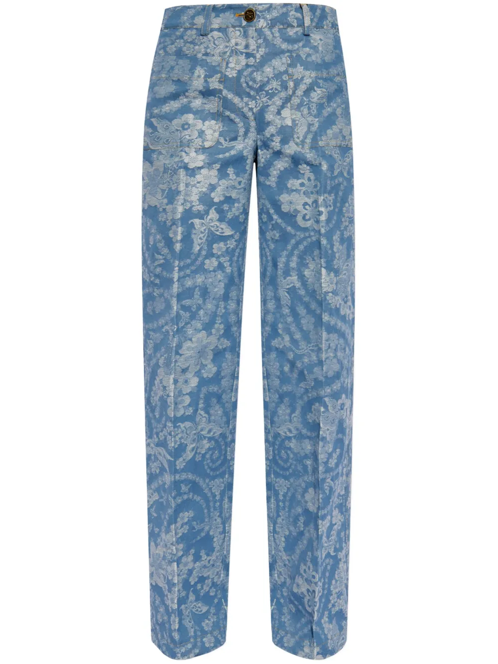 ETRO Jeans met bloemenprint Blauw