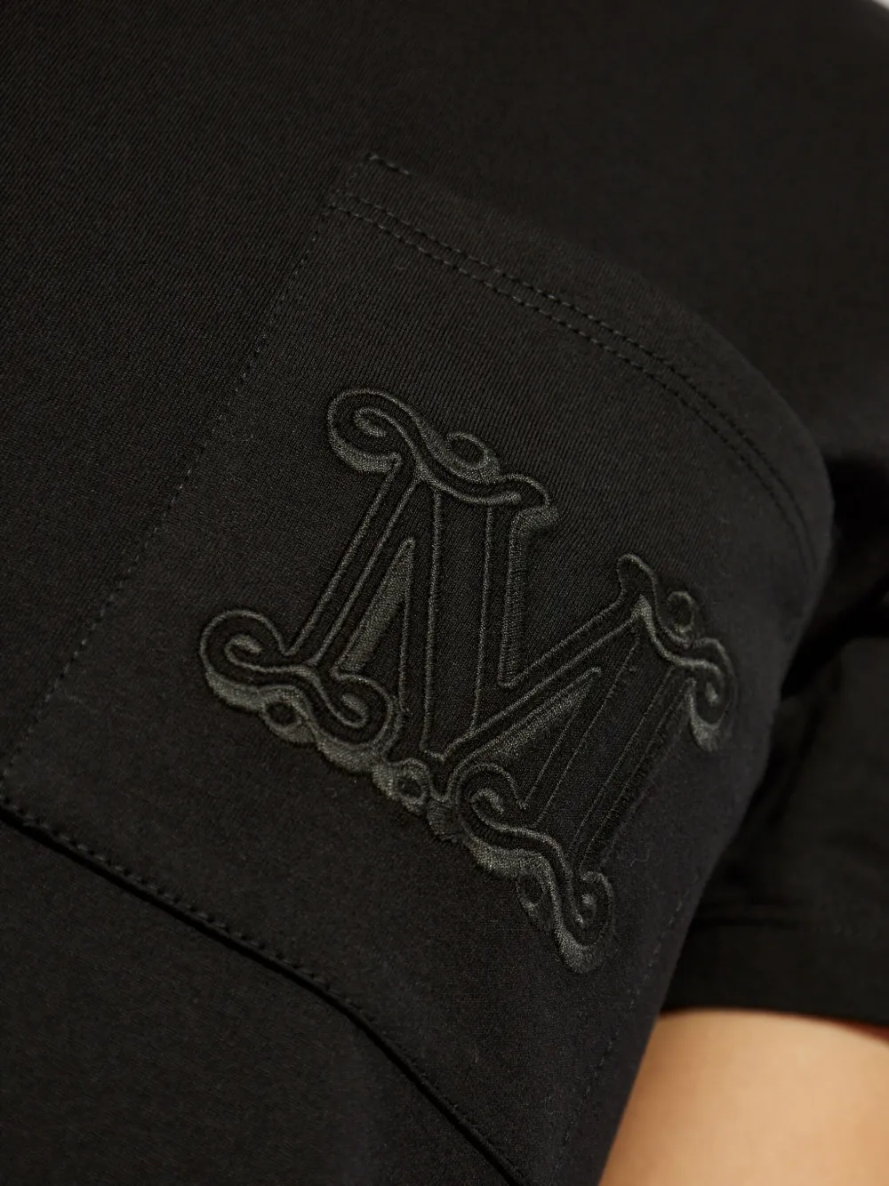 Max Mara T-shirt met geborduurd logo Zwart
