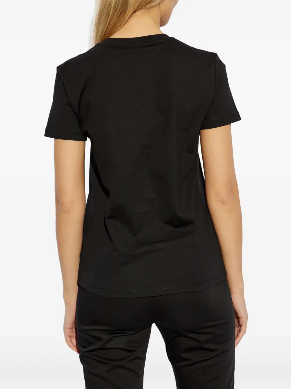 Max Mara T-shirt met geborduurd logo Zwart