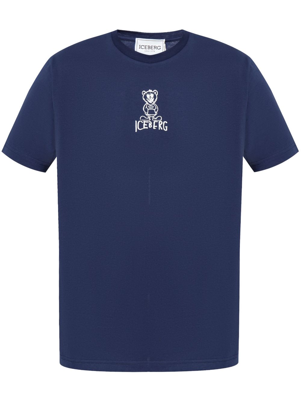 Iceberg Katoenen T-shirt Blauw