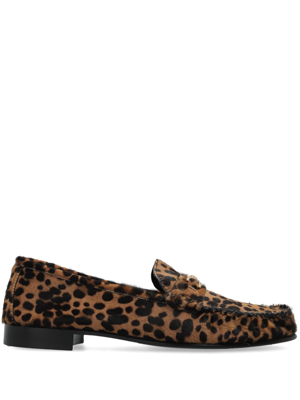 Versace Loafers met dierenprint Bruin