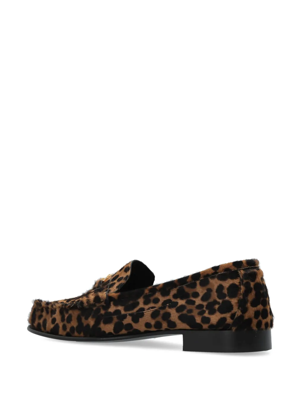 Versace animal-print loafers Brown