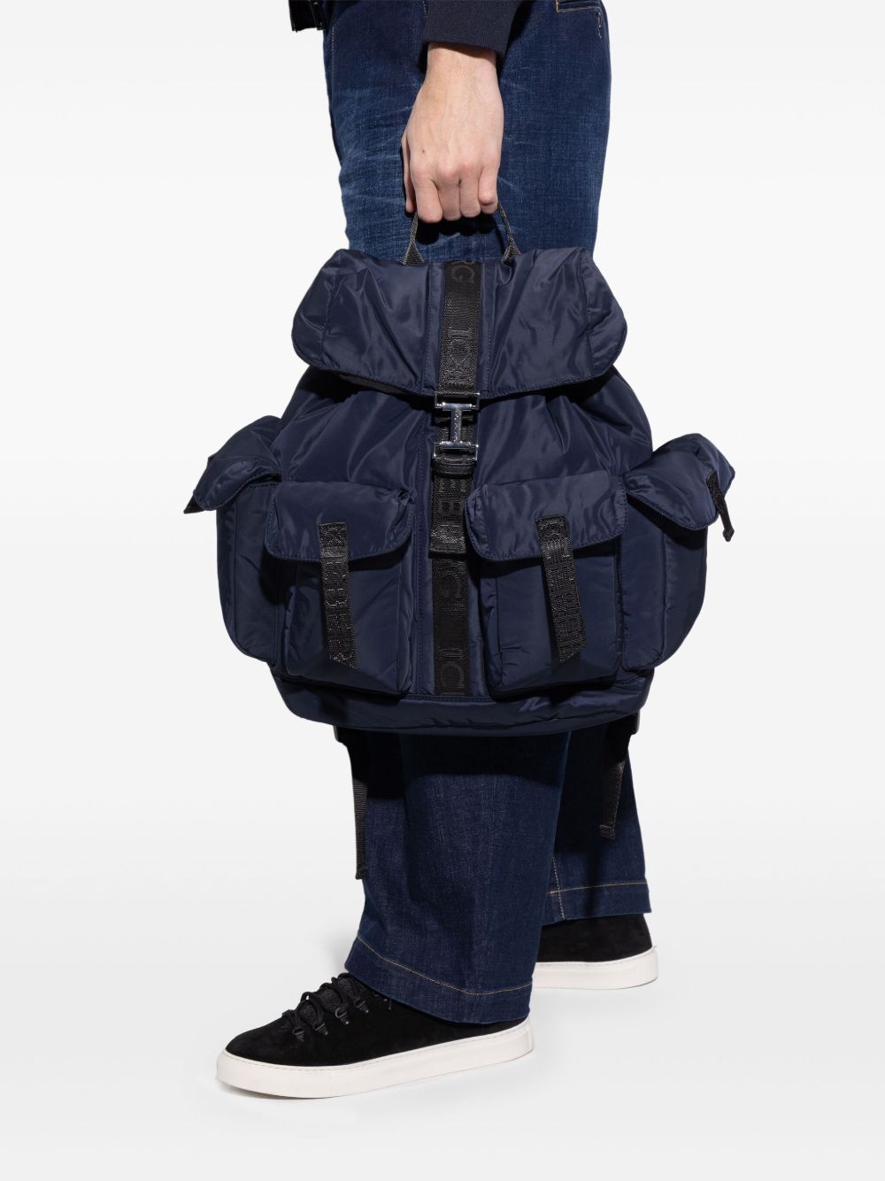 Iceberg embossed logo backpack - Blue