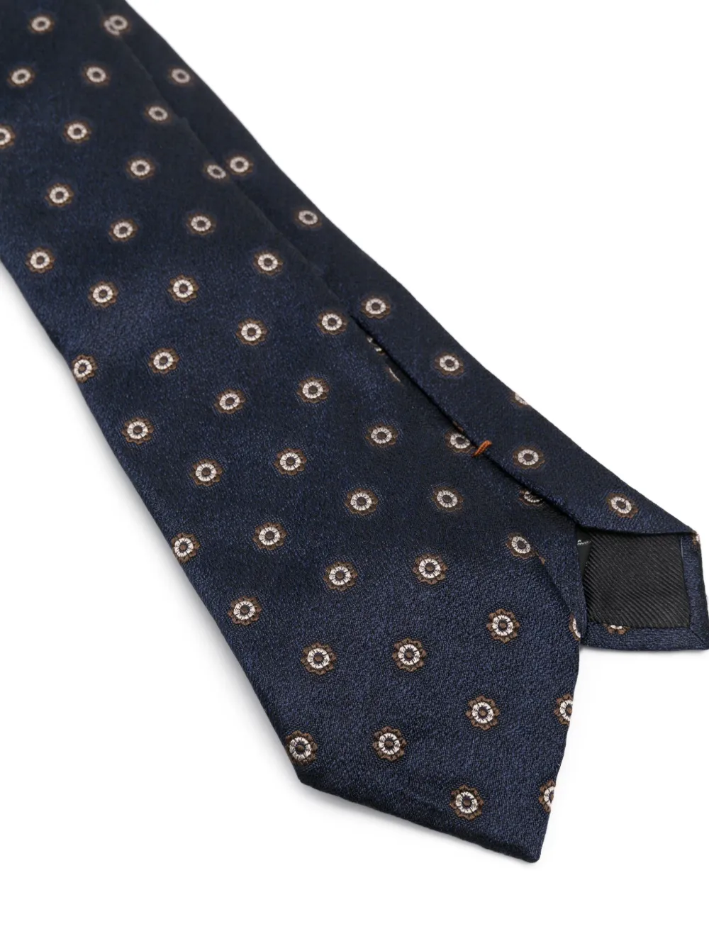 Zegna Stropdas met bloemen jacquard - Blauw