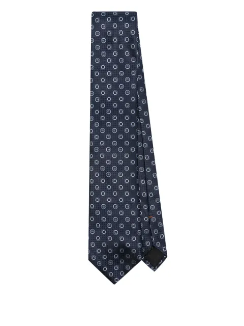 Zegna geometric-patterned tie