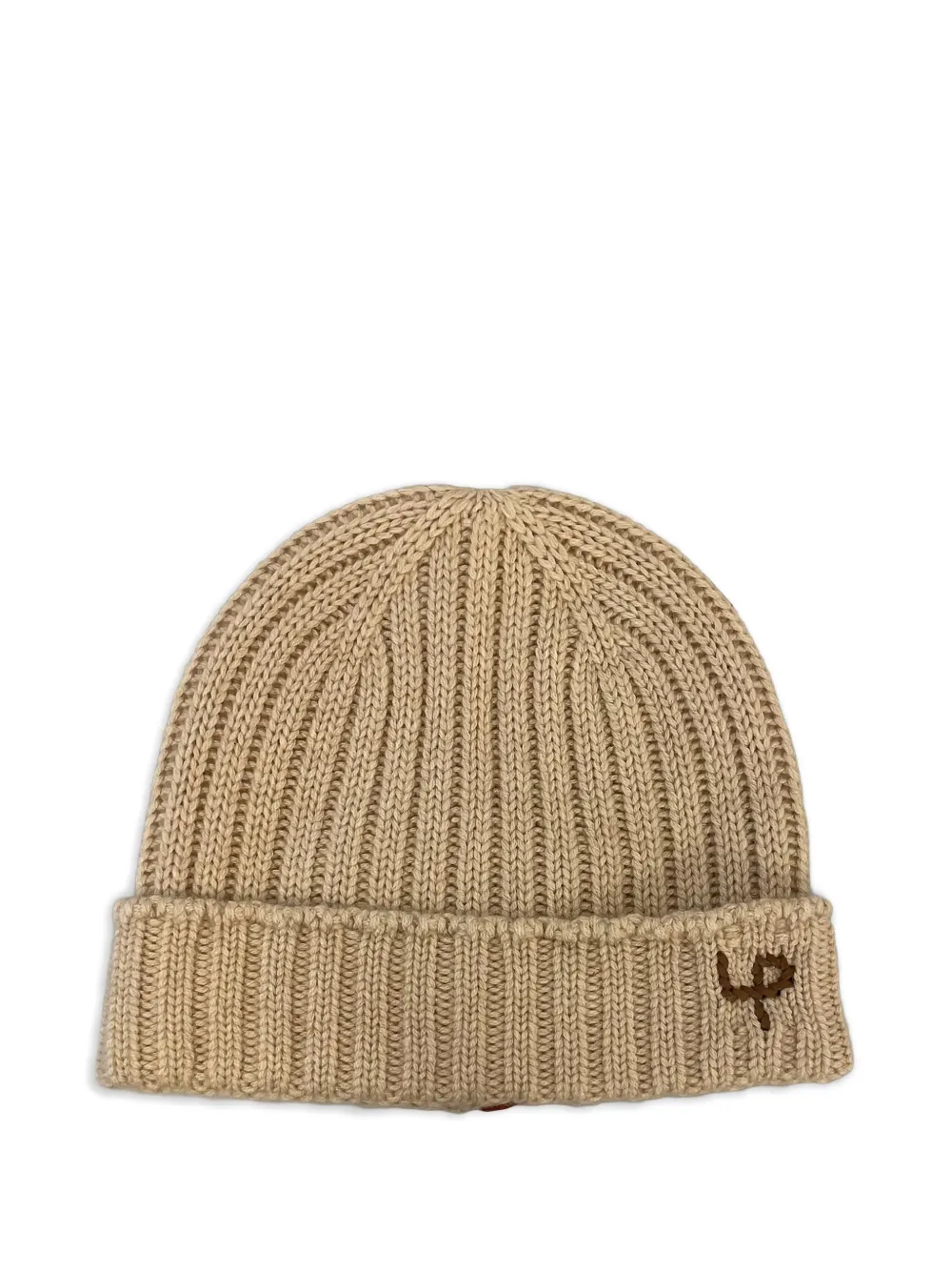 ribbed logo-embroidered beanie