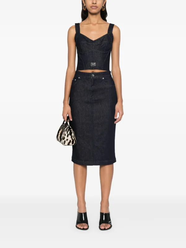 Dolce & Gabbana デニム コルセットトップ | ブルー | FARFETCH JP