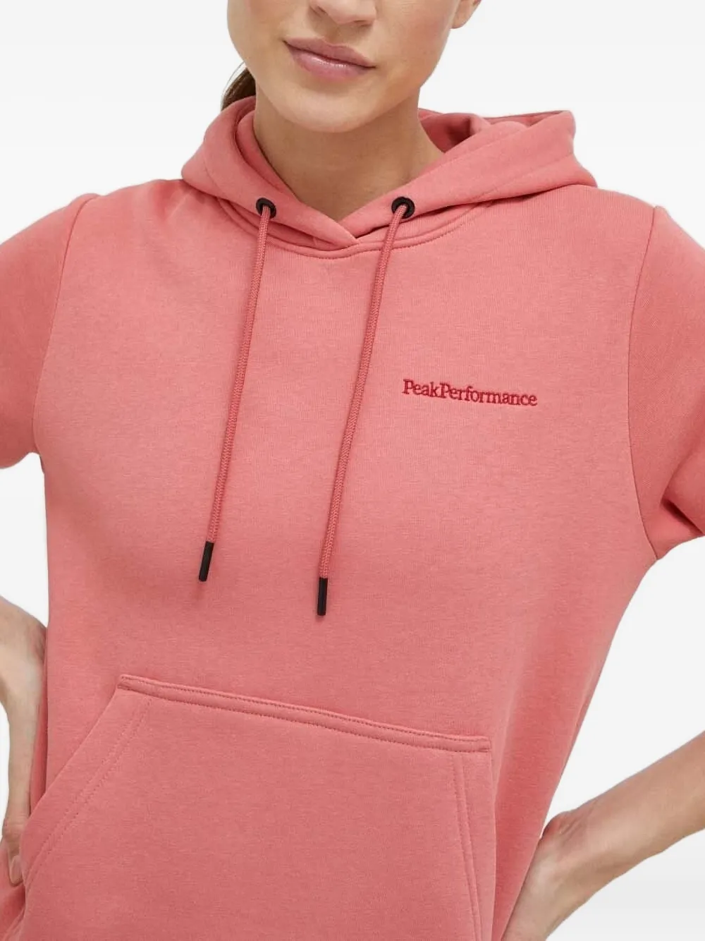 Peak Performance Hoodie met geborduurd logo Roze