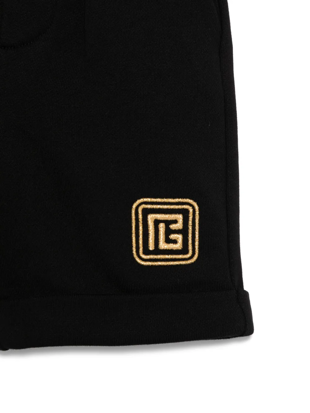 Balmain Kids Trainingsshorts met geborduurd logo Zwart