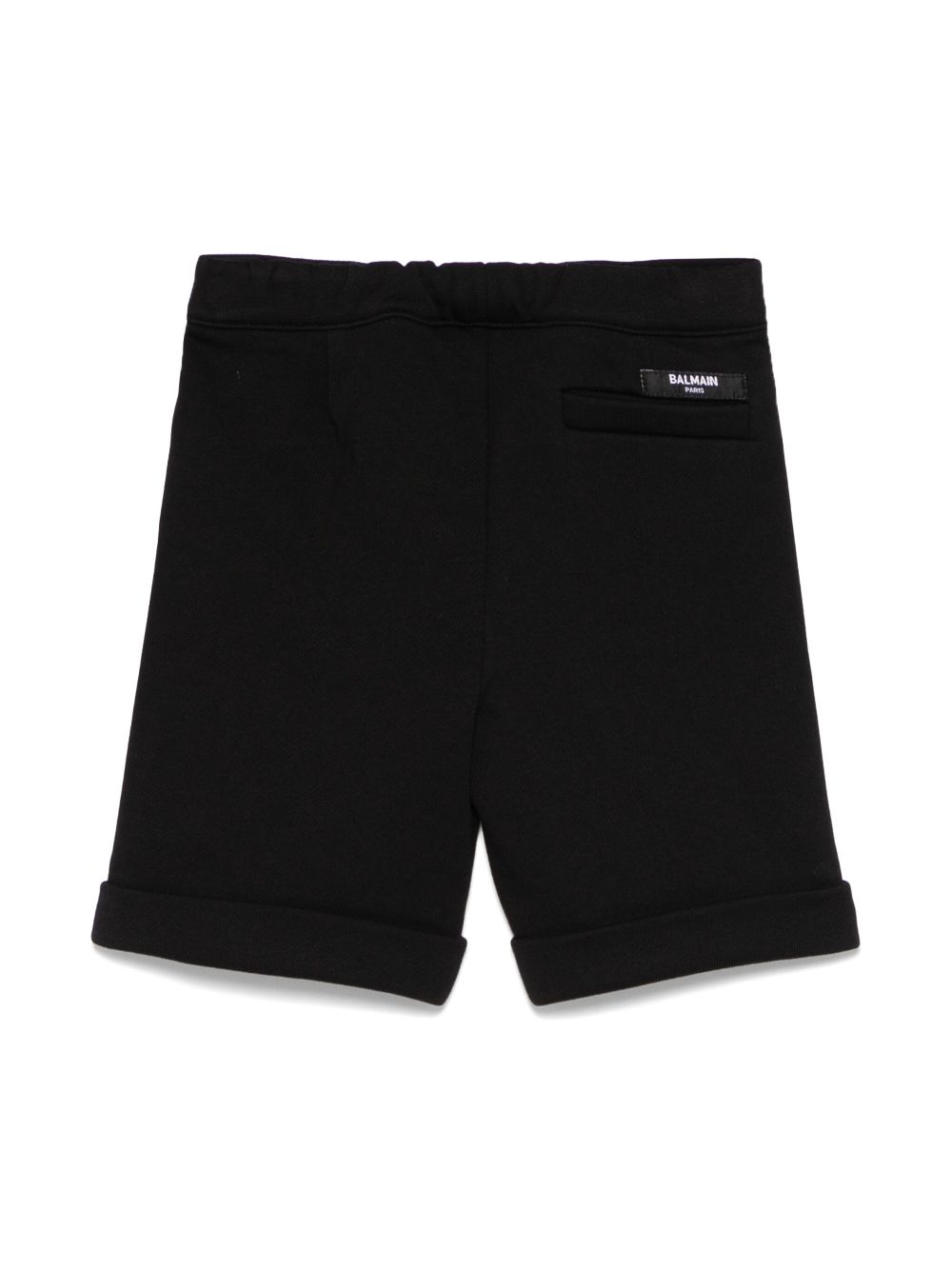 Balmain Kids logo-embroidered track shorts - Black