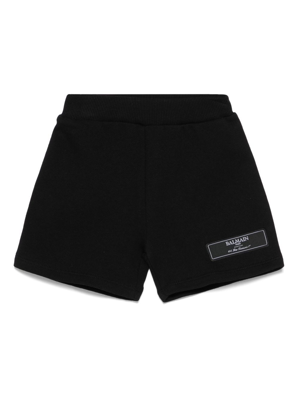 Balmain Kids jersey-texture shorts - Black