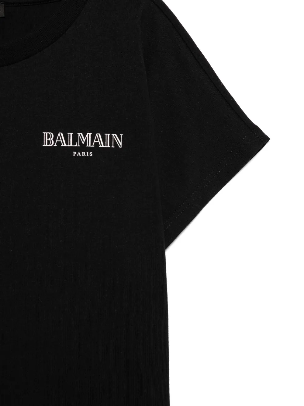 Shop Balmain Logo-print T-shirt In Black