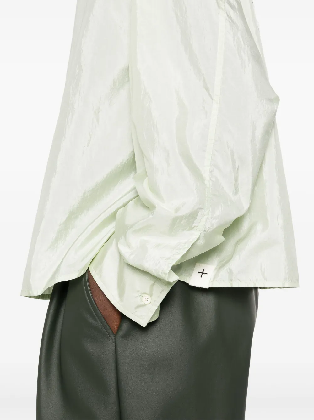 Jil Sander Satijnen blouse Groen