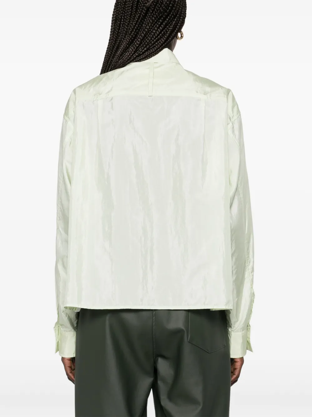 Jil Sander Satijnen blouse Groen